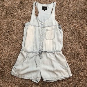 Rails denim romper
